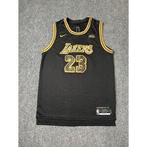 Mens NBA Jersey Nike Los Angeles Lakers LeBron James 23 Black,‎ Size L